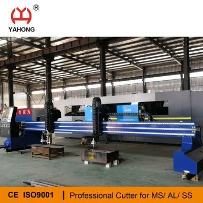 Gantry Plasma Cutter with Plasma Torch and Flame Torch