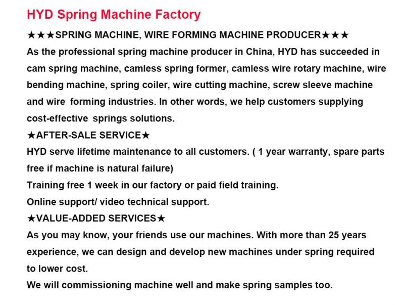 Camless Wire Rotation Machine CNC Spring Machine Spring Forming Machine