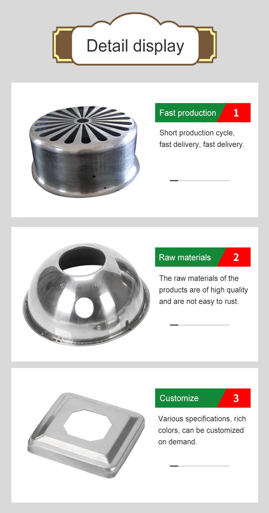 Custom-Made Aluminum Plate Deep Drawing Parts with Anodizing