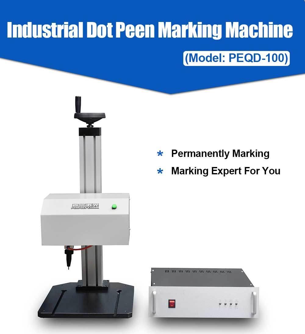 Peqd-100 Flat Metal Nameplate DOT Pin Marking Machines