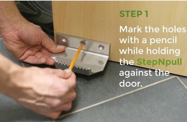 Sanitary Handle Steel Metal Step No Pull Doors Opening to One Step Foot Door Handle