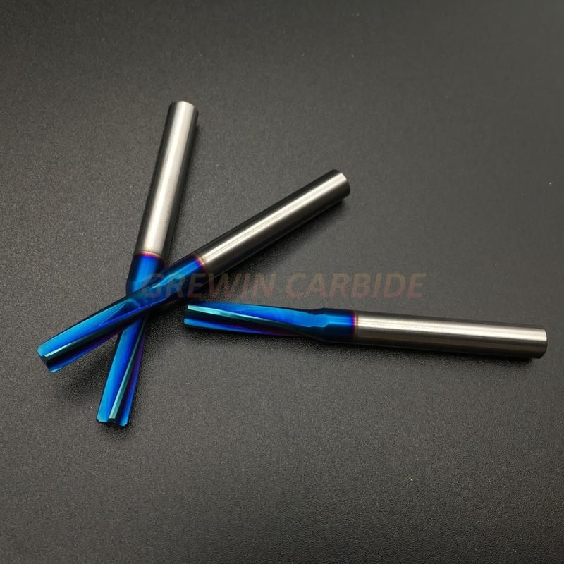 Gw Carbide - High Quality Solid Carbide Straight Shank Spiral Flute Reamer Solid Carbide Reamer with HRC 55