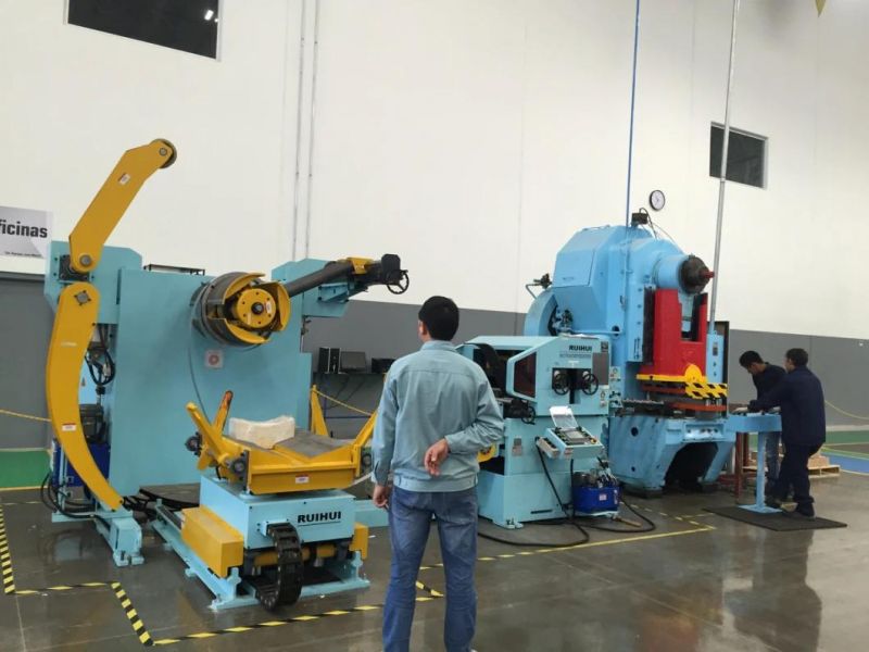Coil Sheet Automatic Straightener Decoiler Feeder Machine and Press Feeding Line.