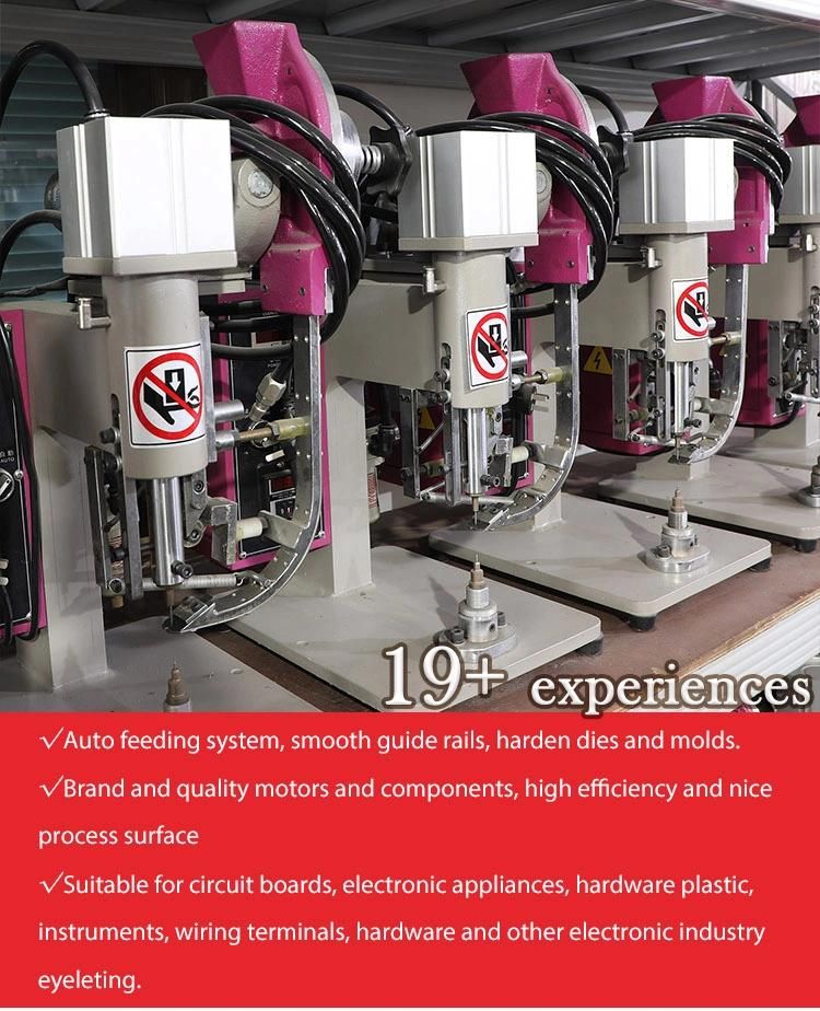 with Vibrating Plate Pneumatic Punching Machine for Eyelet Rivet