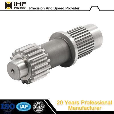 Ihf Precision CNC Machined Steel Stainless Steel Gear Shaft for Transmission Parts