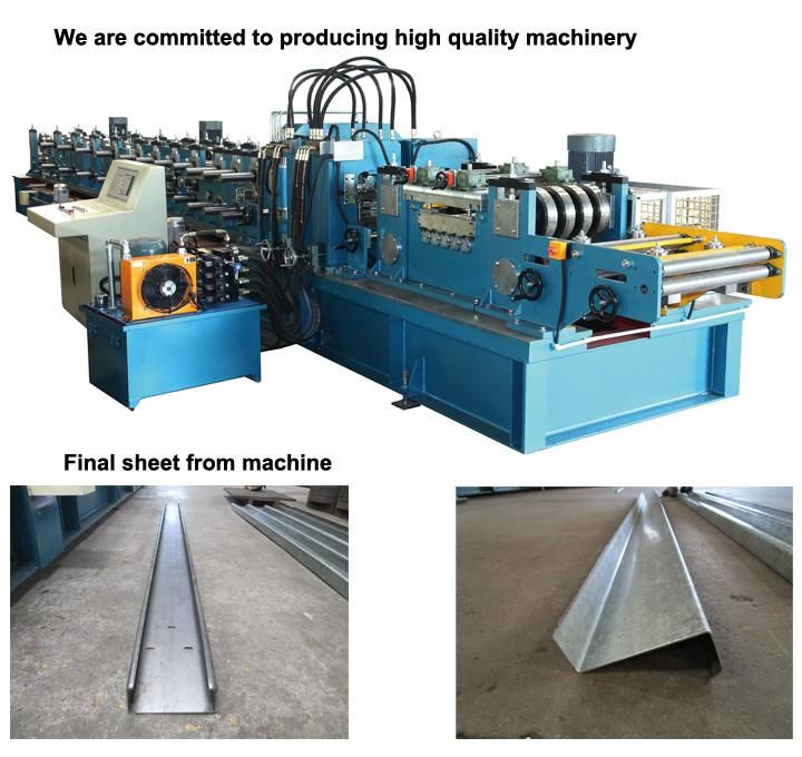 New Design Competitive Price Size Changing Z Purlin Roll Forming Machine with Punching