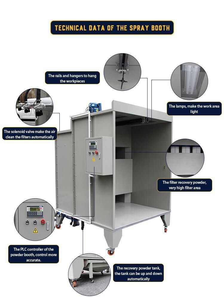 Small Powder Coating Spray Booth for Painting Wheels