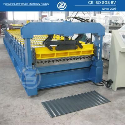 Full-Automatic Aluminium Corrugated Roof Board Cold Roll Forming Machine Galvanized Roll Former Color Coated Steel Sheet Factory Price