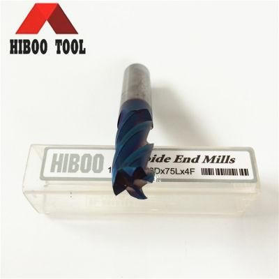 Hiboo High Quality HRC65 Blue Nano Square End Mill