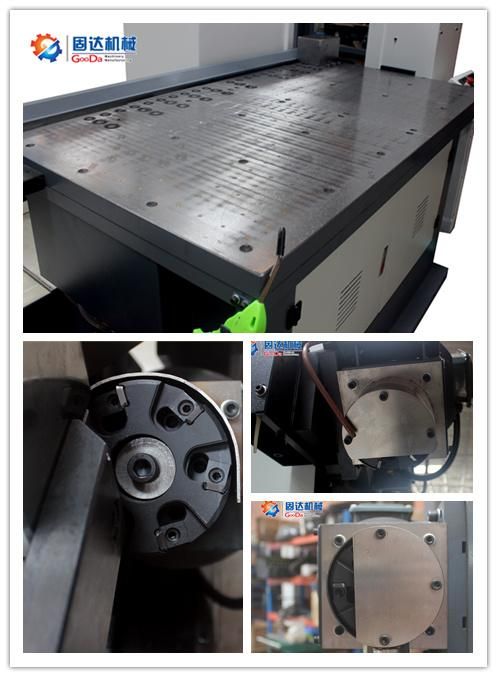 Gooda CNC Trinity Ganged Chamfering Machine-Electromagnetic Worktable Automatically Chamfer Machine Have Protection Hood with Safety Lock (DJX3-1000-600-XQC)