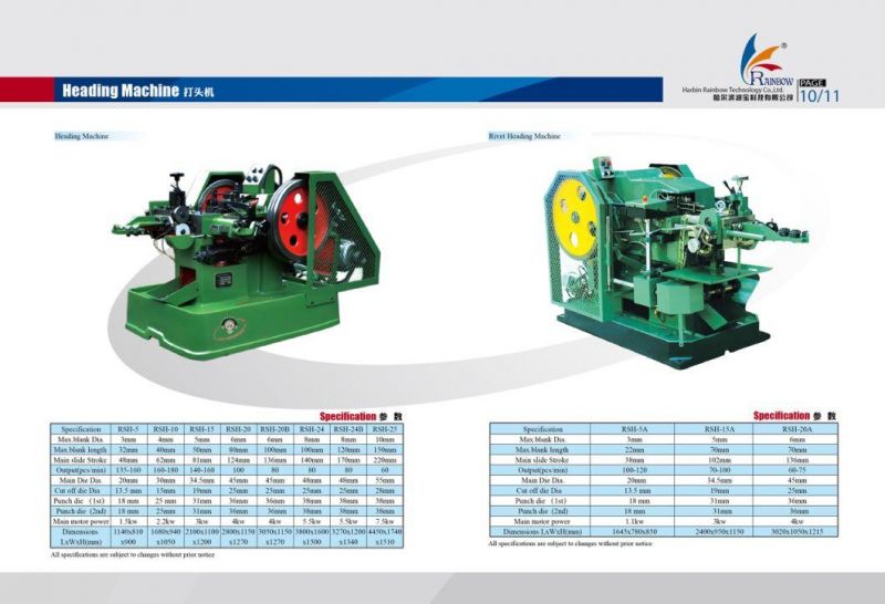 Automatic One Die Two Blow Screw Cold Heading Machine