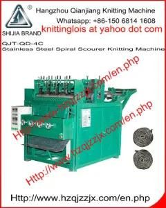 Qjt-Qd-4c Stainless Steel Spiral Scourer Knitting Machine