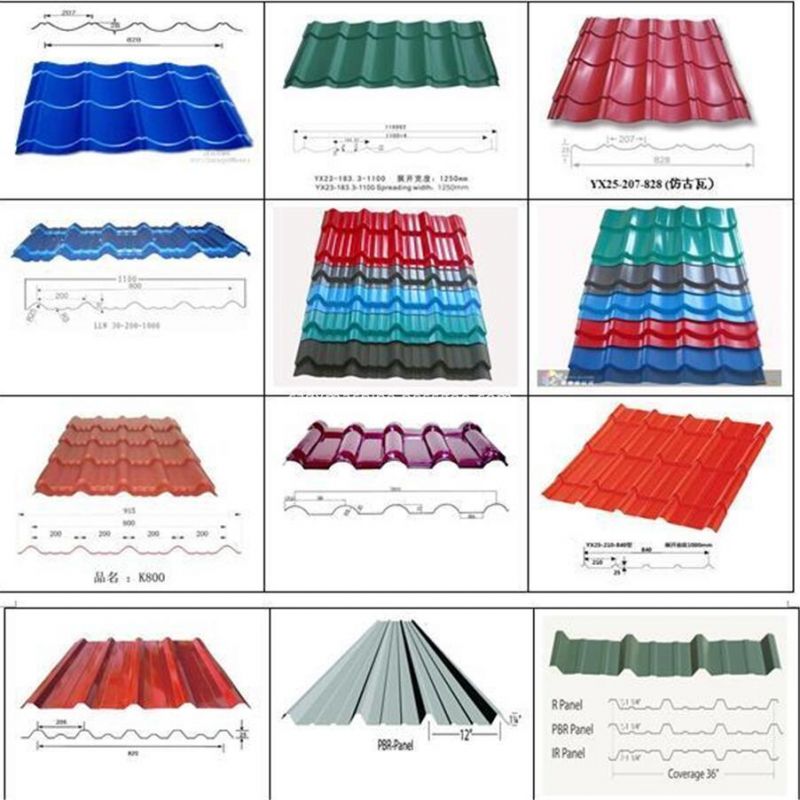 Dx Steel Roof Panel Roofing Sheet Trapezoidal Sheet Roll Former Machine