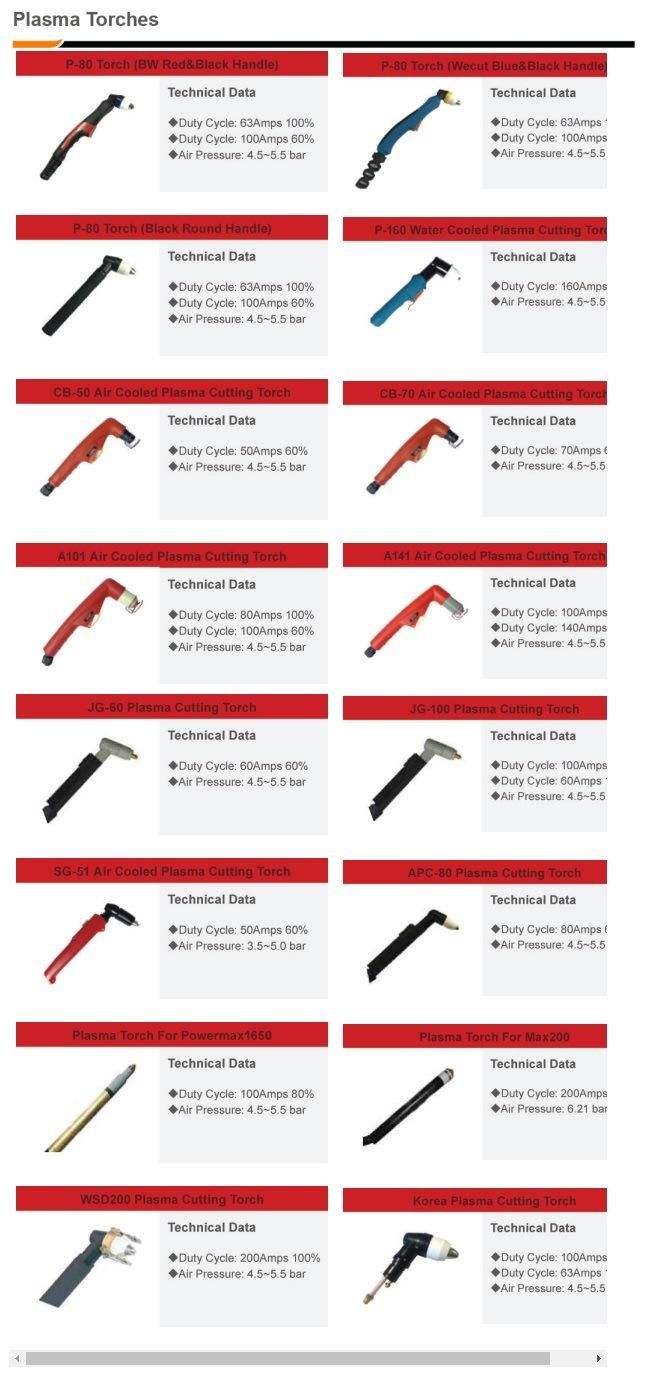 P80 Plasma Manual Cutting Torches Good Quality