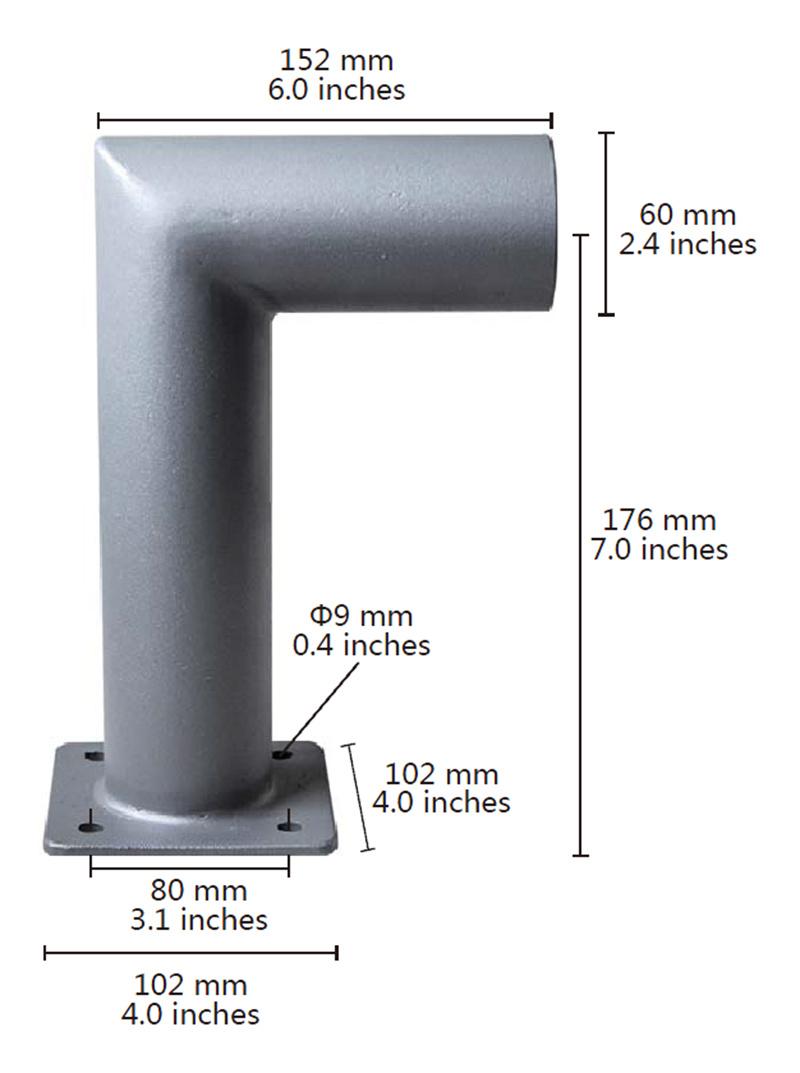 Bracket of Connector for Wall Mounted Type LED Lighting Fixtures