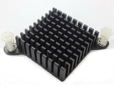 Set Top Box PCB Board Thermal Solution Heat Sink with Ceramic Powder Coating and Nylon 66 Push Pin