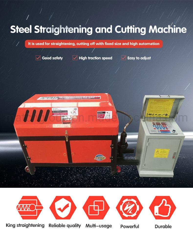 Gt4-12 Steel Bar Straightening and Cutting Machine Hydraulic Wire Steel Bar Straightener