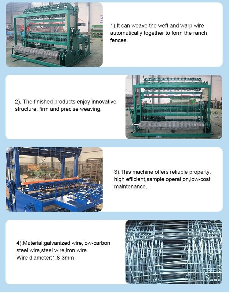 Good Quality Grassland Cattle Fence Weaving Machine