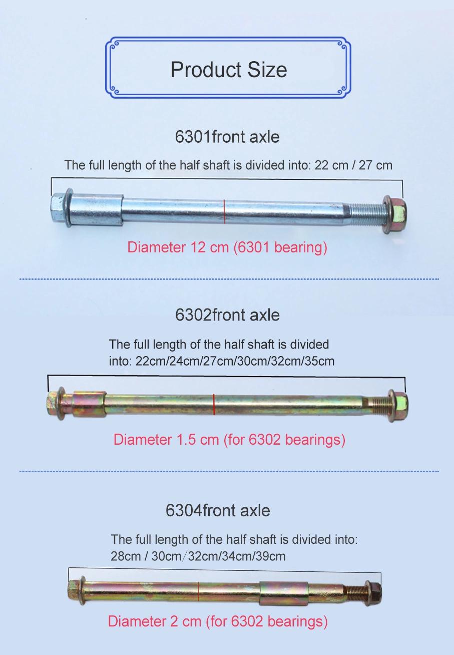 OEM High Quality Galvanized Electric Bicycle/Scooter Mountain Bike Motorbike Front Wheel Axle