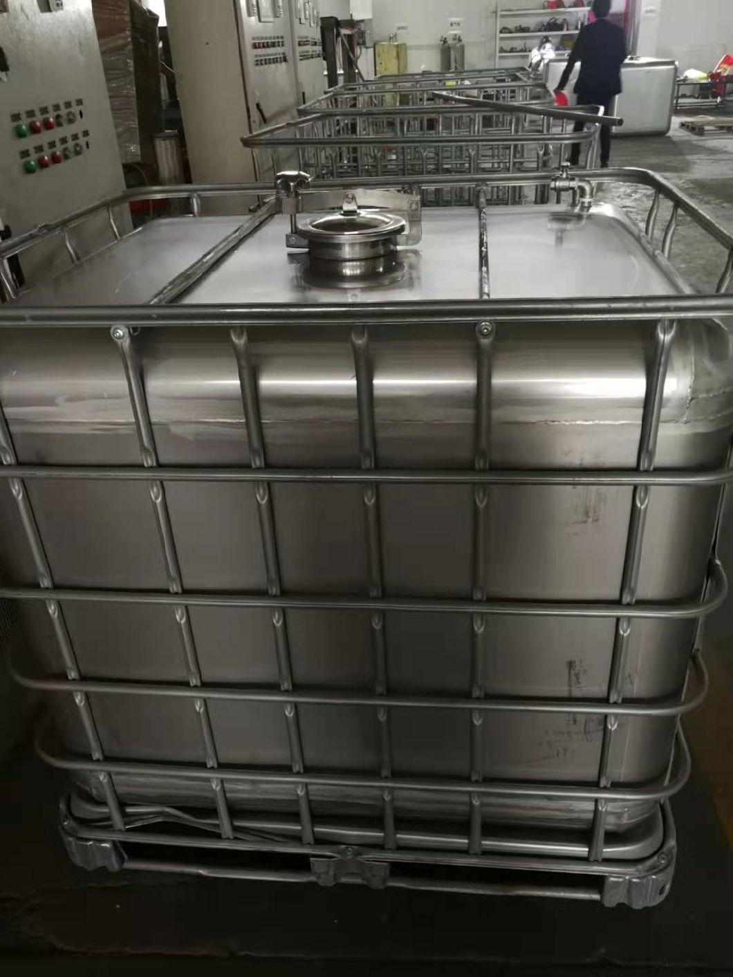 Chemical Packaging Storage Tank 304 Stainless Steel IBC 1000L