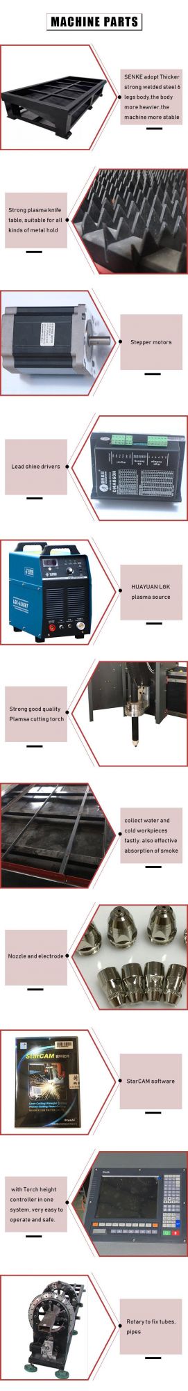 600*900mm Steel Iron Cutting Machinery CNC Metal Plasma Cutter