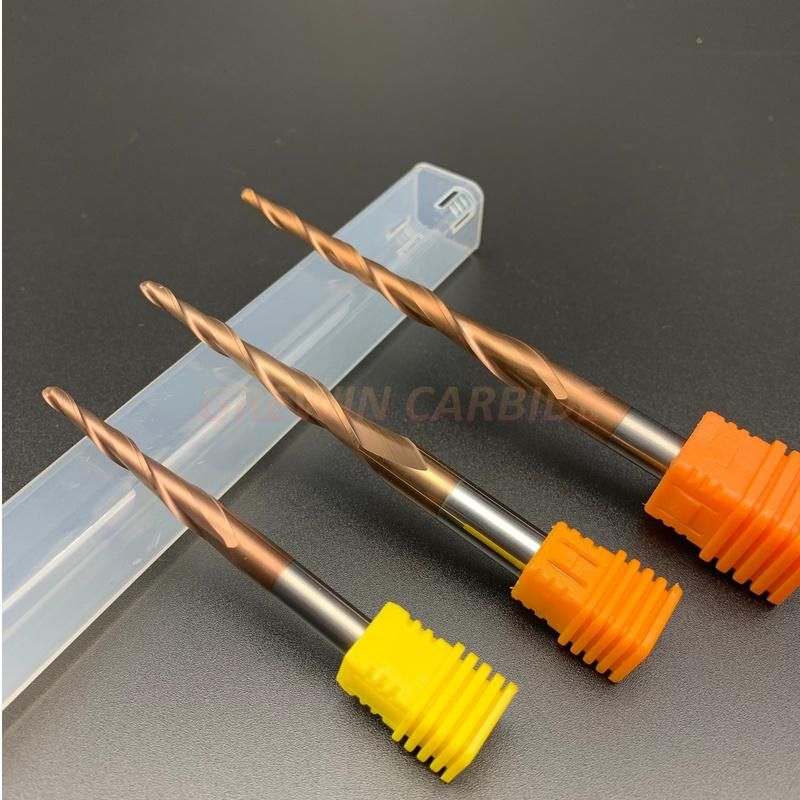 Gw Carbide - 2 Flutes Tapper Ball Nose End Mill for Wood/Solid Carbide Tapper Bits with High Quality