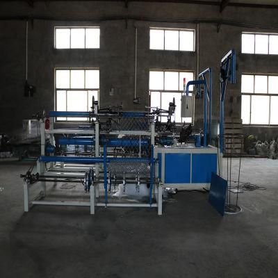 Full Automatic Double Wire Diamond Mesh Chain Link Fence Machine