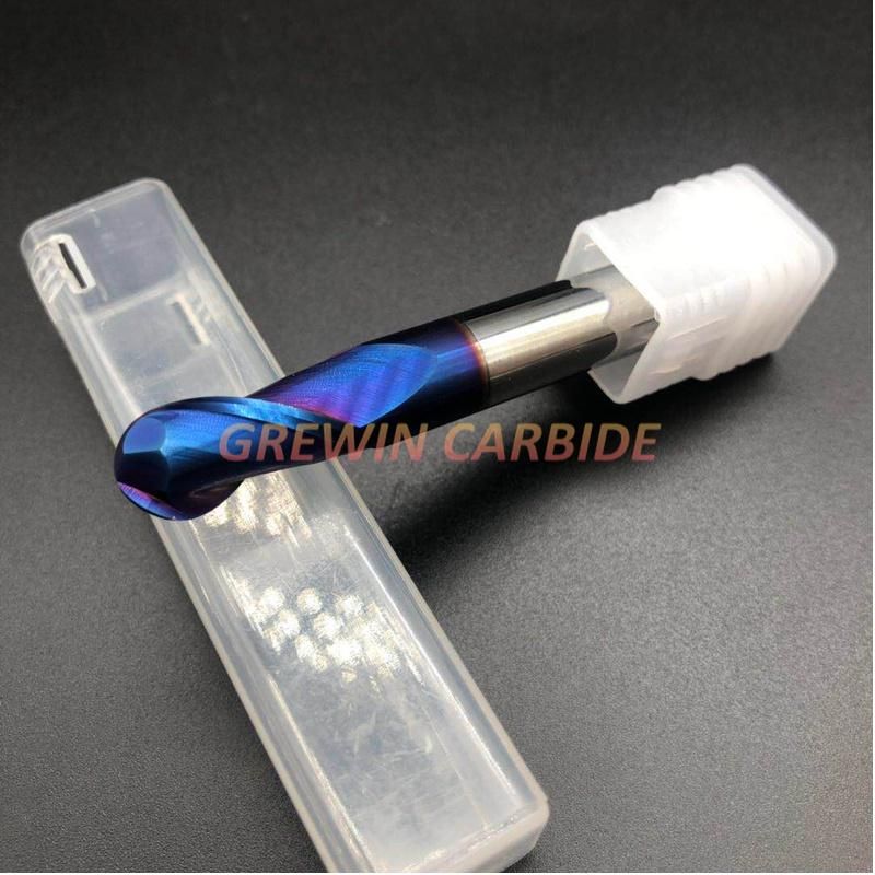 Gw Carbide - Tungsten Carbide End Mills Nano Coated Ball Nose Flat Radius Metal Cutter with High Resistance and Good Quality