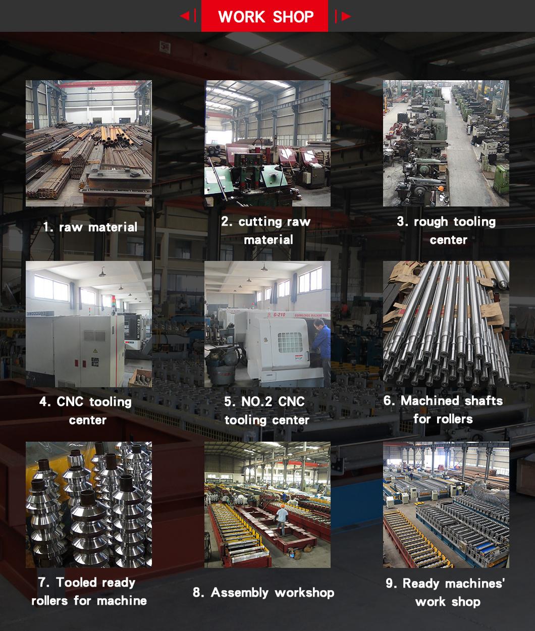Automatic Color Steel Coils Corrugated Iron Sheet Trapezoidal Profile Roofing Tile Roll Forming Machine with CE and ISO9001 Quality Certificate