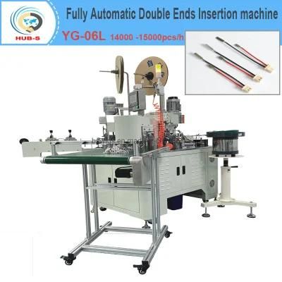 Fully Automatic Wire Terminal Crimp and Insertion Machine Nickle Plate Crimp Two Hose Insertion