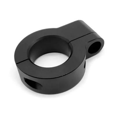 OEM High Precision CNC Machining of Spring Clip in Black Anodizing