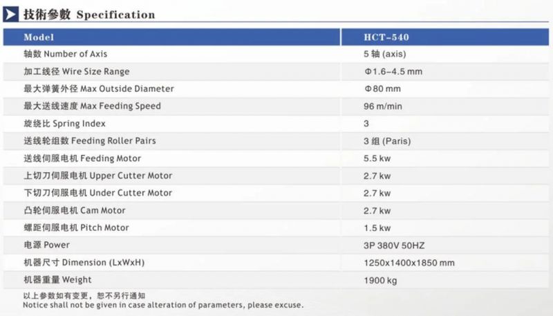 5 Axis 4.5mm spring machine