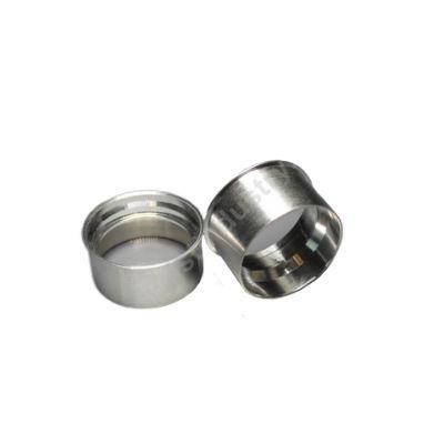 CNC Machining Mirror Polishing Stainless Steel Bushing Sleeve Ferrule Parts with Titanium Plating for Siemens Audio