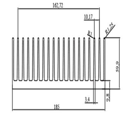 High Power Aluminum Heat Sink for Welding Equipment and Svg and Apf and Electronics and Power and Inverter and Radio Communications