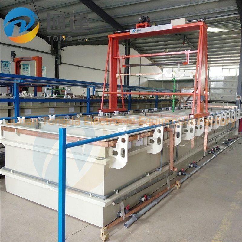 Automatic Zinc Nickel Plating Line Aluminum Anodizing Plant Dyeing Machine