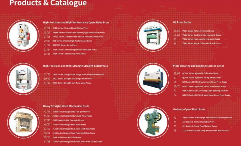 Stock 100ton 125t C Frame Punching Press Machine for Electronic Parts