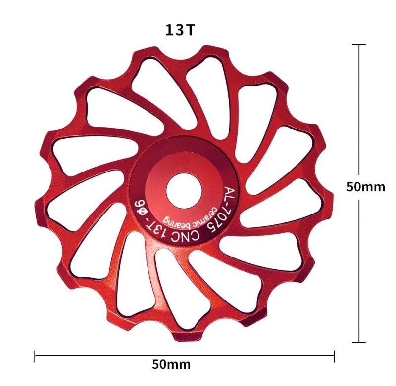 Bicycle Rear Dial Bearing Guide Wheel Ceramic Tooth Metal Transmission Guide Wheel