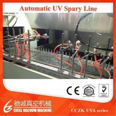 Plastic Conveyorised UV Varnish Spray Painting Line/Manuacturer Vacuum Coating Plant