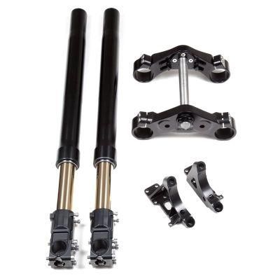 CNC Machined Black Anodized Aluminum Motorcycle Suspension Inverted Front End Kits