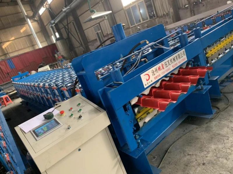 Double Layer Glazed Tile Ibr Metal Sheet Roll Forming Machine