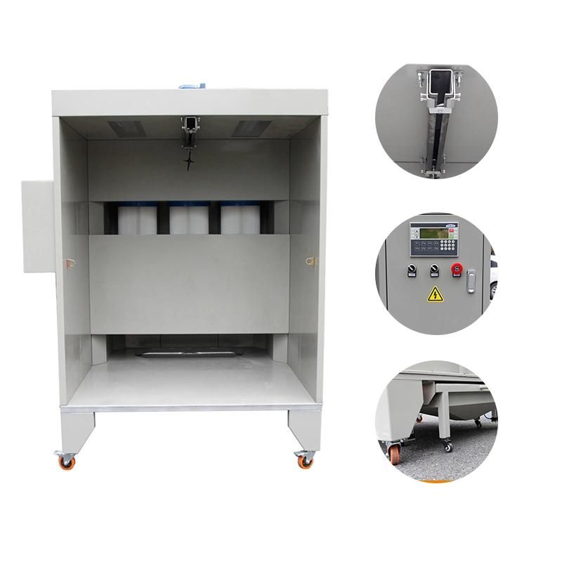 Manual Powder Reclaim Booth with Powder Coating Gun