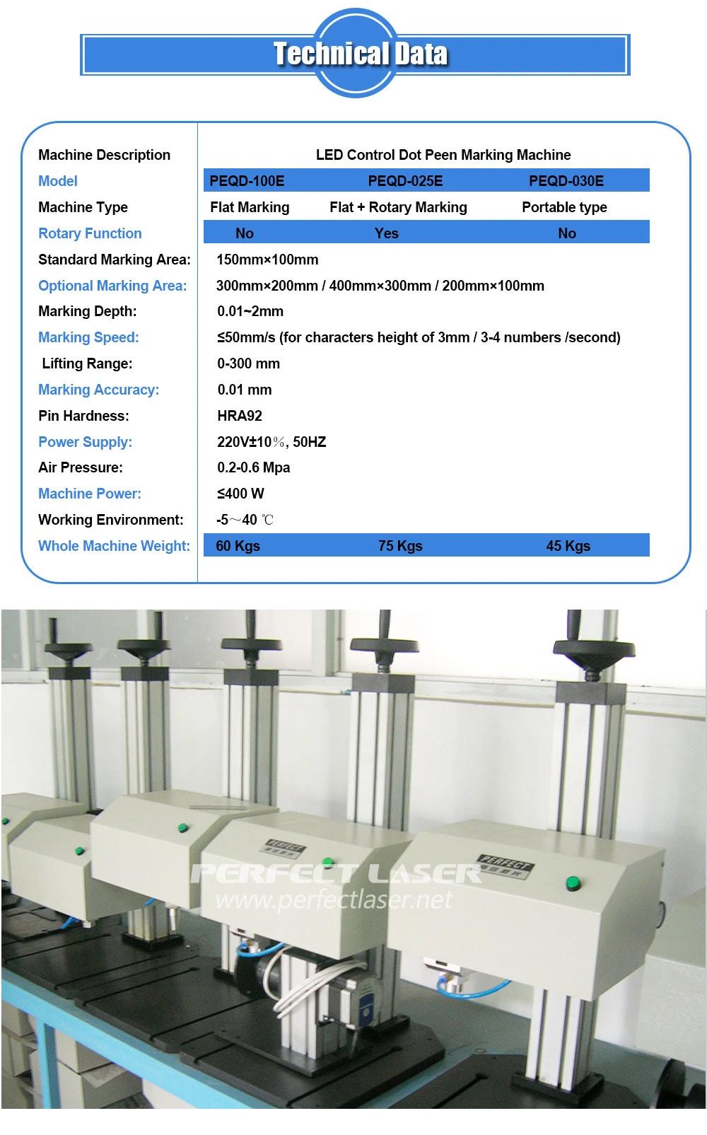 Desktop DOT Peen Pin Pneumatic Marking Machine