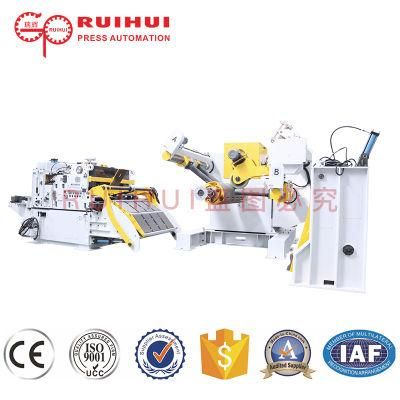 Metal Sheet Straightening Machine 3 in 1 Precision Decoiler Straightener Feeder Slitter