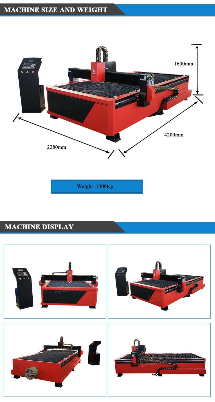 High Speed! Professional CNC Plasma Cutting Machine for Stainless Steel Iron Metal Sheet