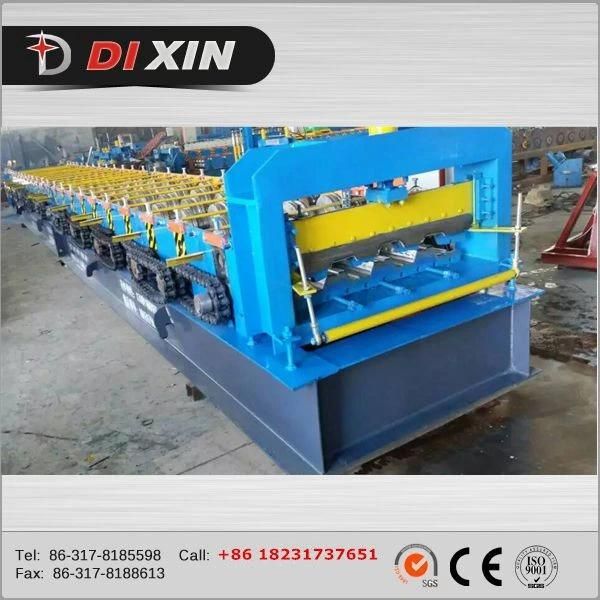 Dixin 980 Shaped High Strength Bearing Steel Structure Floor Decking Cold Roll Forming Machine
