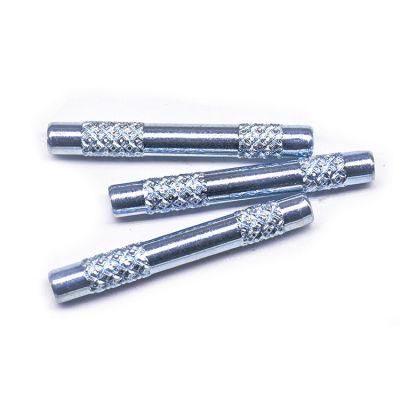 Factory Customized High Precision CNC Knurled Stainless Steel Galvanized Knurled Shaft