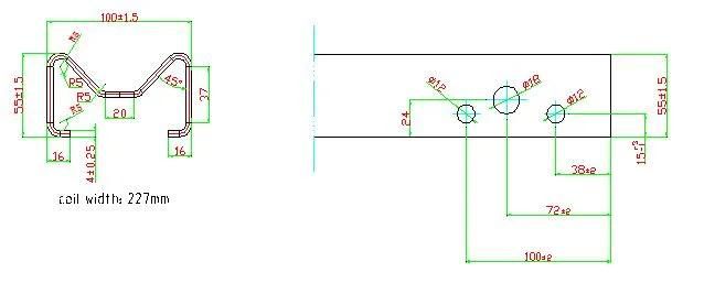 M Shaped Roll Forming Machine (YX55-100)