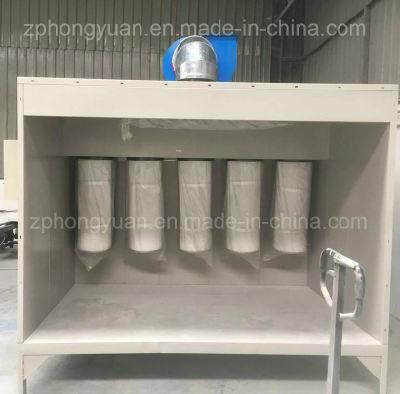 Manual Powder Coating Spray Paint Booth with Cartridge Filters for Powder Recovery System