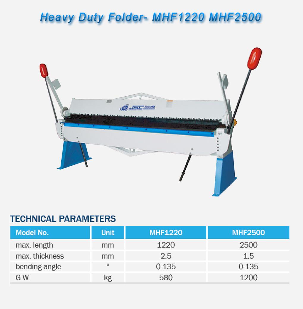 Hot Sales Sheet Metal Working Heavy Duty Folder- Mhf1220 Mhf2500