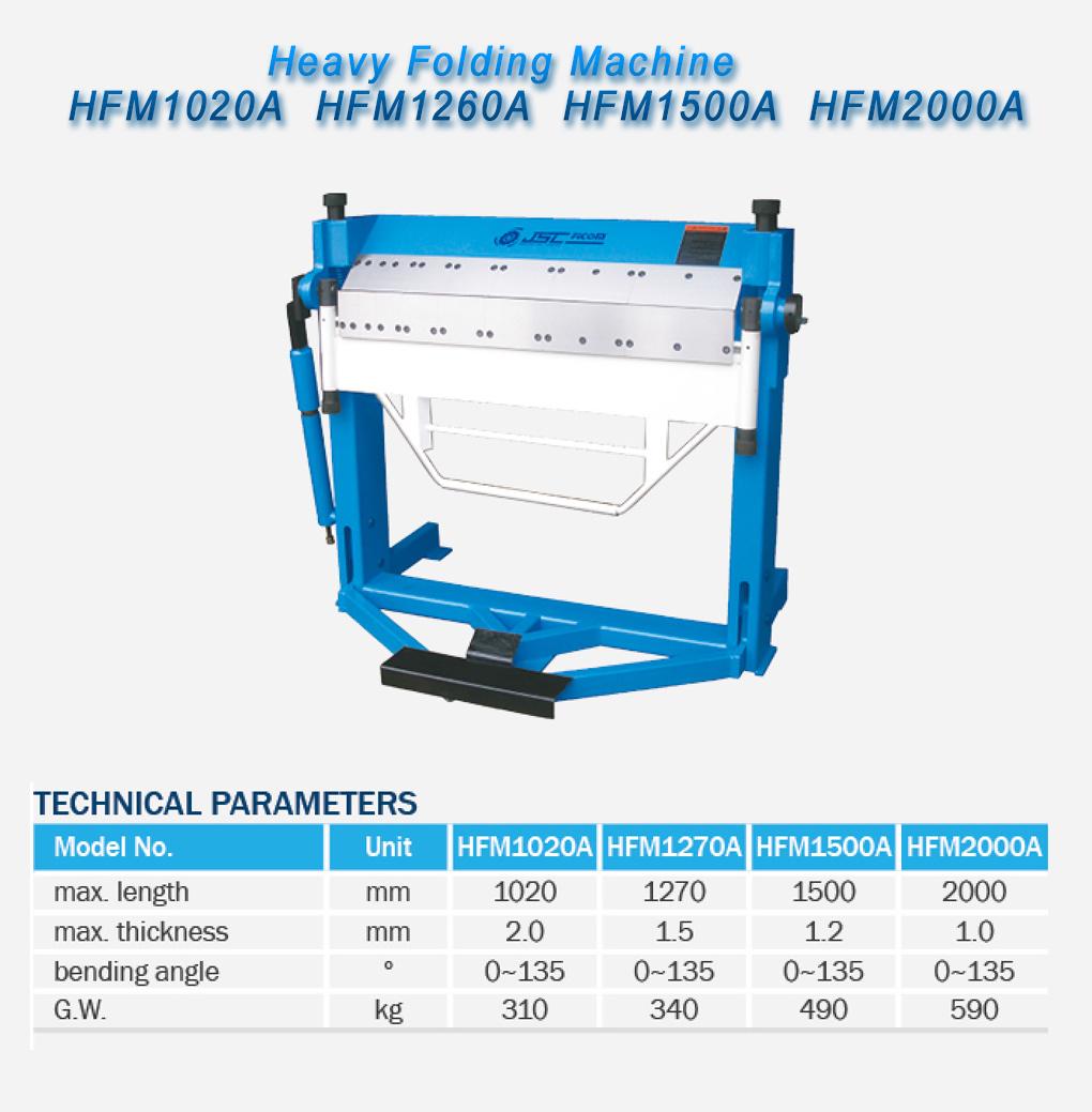 Heavy Folding Machine - Hfm1020A Hfm1260A Hfm1500A Hfm2000A Sheet Metal Working